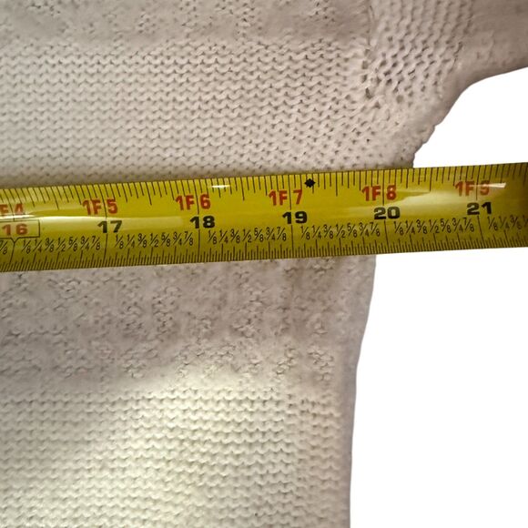 Joseph A Ivory & Light Gray Striped Sweater Size L - Picture 10 of 10